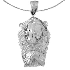 Colgante de cabeza de león de oro de 10K, 14K o 18K