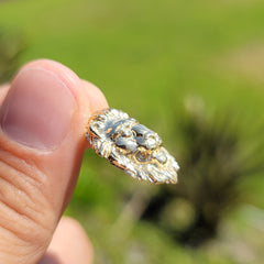 Colgante de cabeza de león de oro de 10K, 14K o 18K