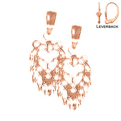 14K or 18K Gold Lion Head Earrings