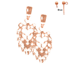 14K or 18K Gold Lion Head Earrings