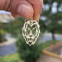 Löwenkopf-Anhänger aus 10 Karat, 14 Karat oder 18 Karat Gold