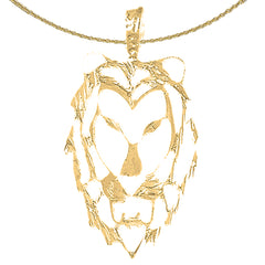 Löwenkopf-Anhänger aus 10 Karat, 14 Karat oder 18 Karat Gold