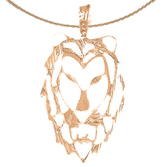 Löwenkopf-Anhänger aus 10 Karat, 14 Karat oder 18 Karat Gold