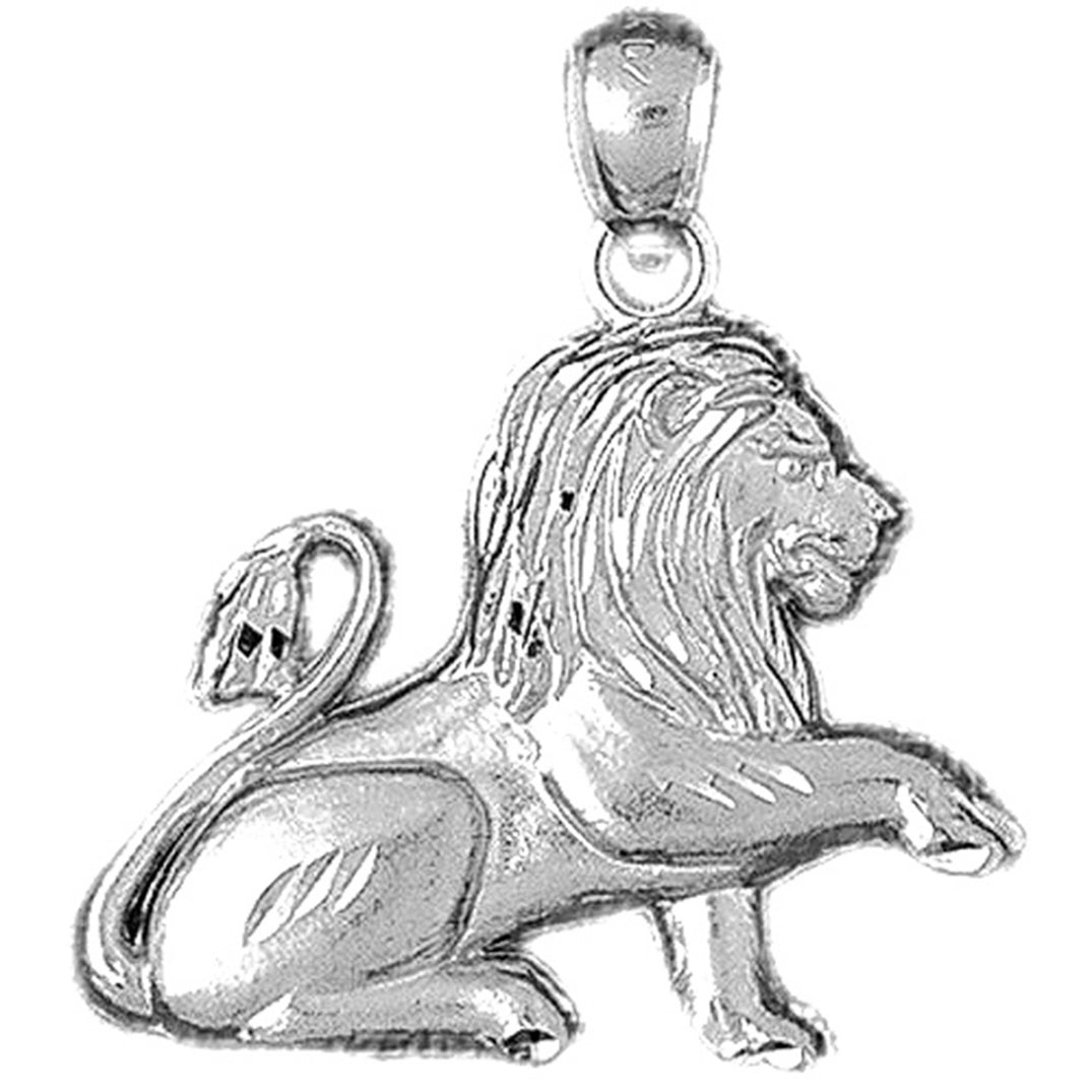 10K, 14K or 18K Gold Lion Pendant