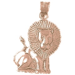 10K, 14K or 18K Gold Lion Pendant
