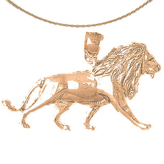10K, 14K or 18K Gold Lion Pendant