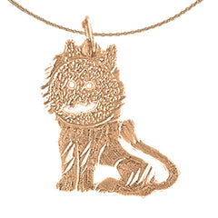 14K or 18K Gold Lion Pendant