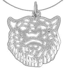14K or 18K Gold Tiger Head Pendant