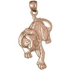 10K, 14K or 18K Gold Leopard Pendant