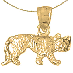 14K or 18K Gold Leopard Pendant