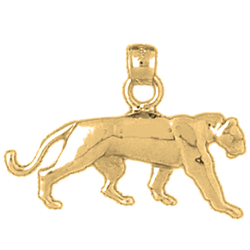 14K or 18K Gold Panther Pendant