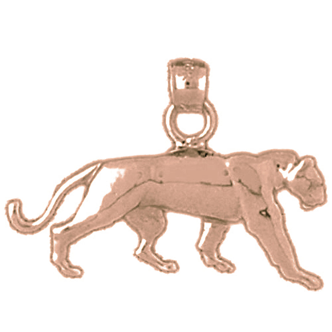 14K or 18K Gold Panther Pendant
