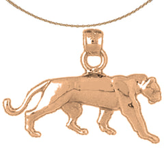 14K or 18K Gold Panther Pendant