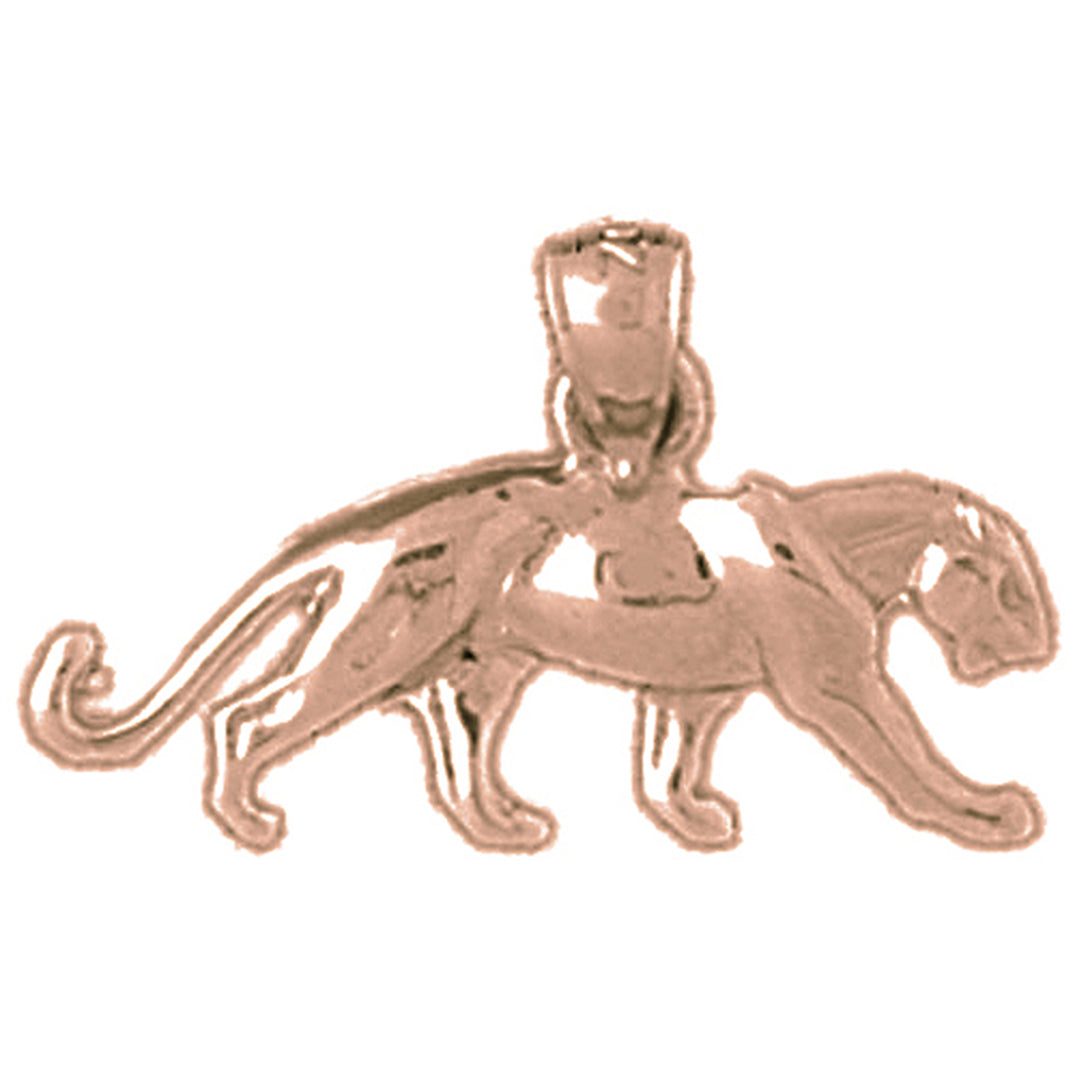 14K or 18K Gold Panther Pendant