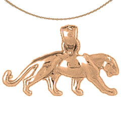 14K or 18K Gold Panther Pendant