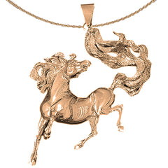 10K, 14K or 18K Gold Mustang Pendant