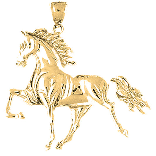 10K, 14K or 18K Gold Horse Pendant