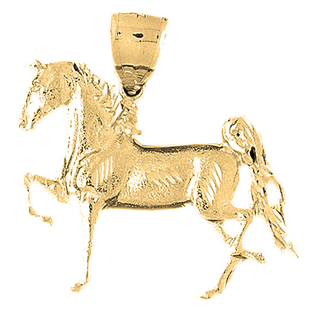 10K, 14K or 18K Gold Horse Pendant