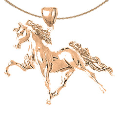 10K, 14K or 18K Gold Horse Pendant