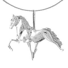 10K, 14K or 18K Gold 3D Horse Pendant