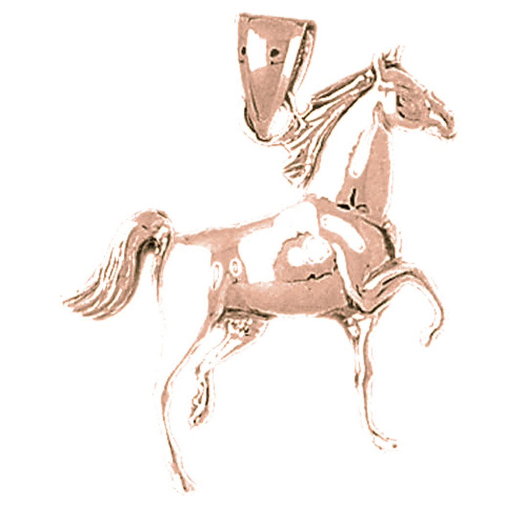 10K, 14K or 18K Gold Horse Pendant