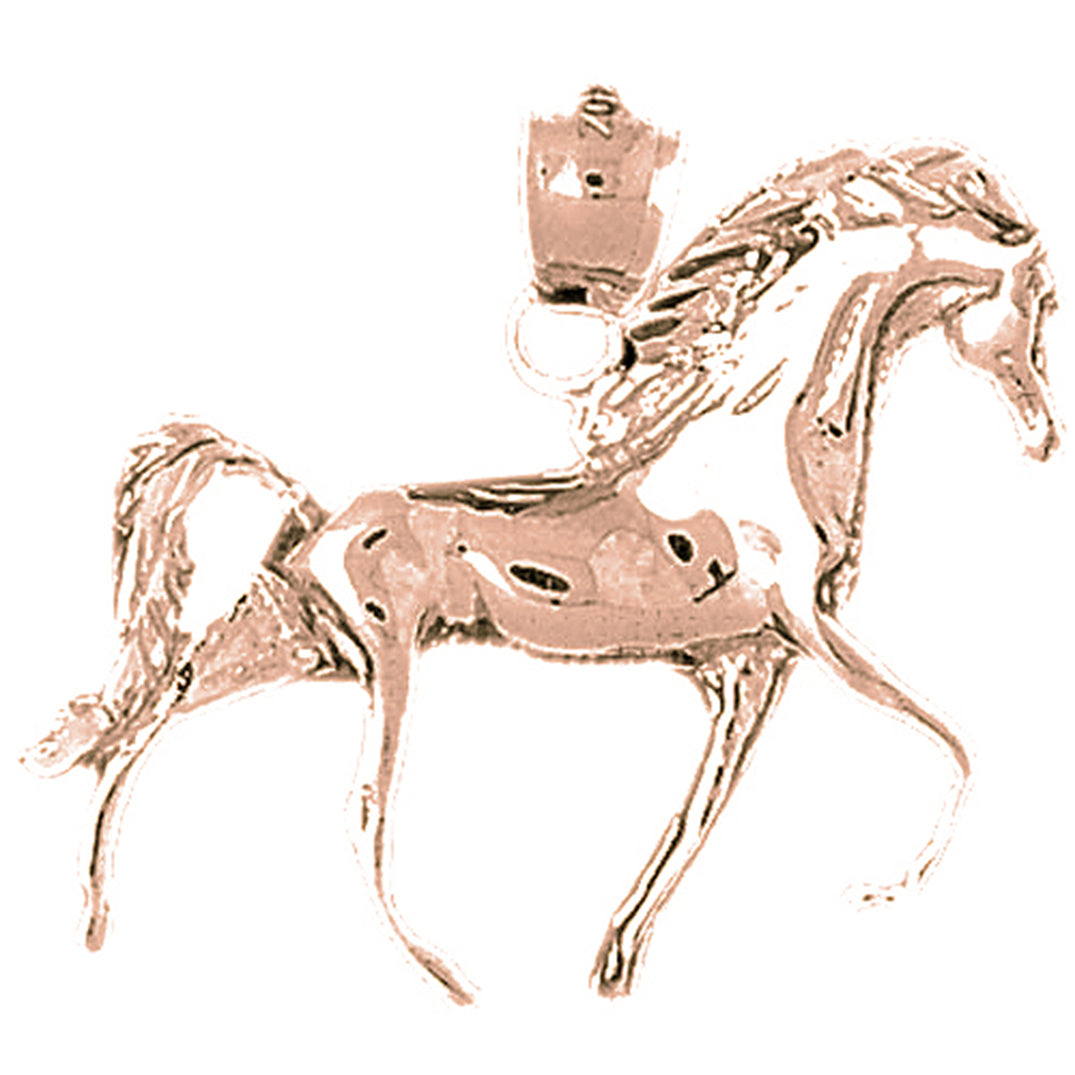 10K, 14K or 18K Gold Horse Pendant