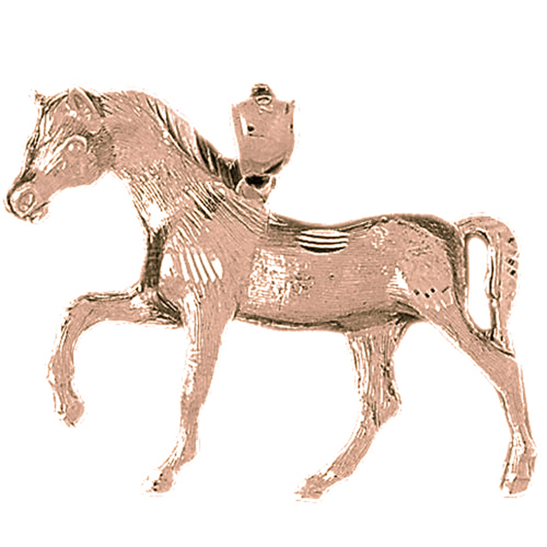 10K, 14K or 18K Gold Horse Pendant