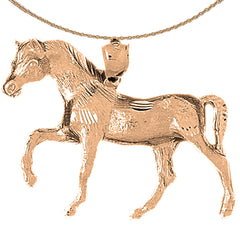 10K, 14K or 18K Gold Horse Pendant