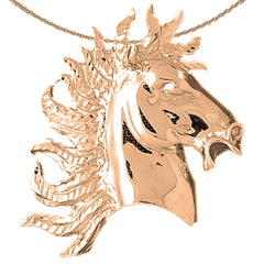 10K, 14K or 18K Gold Horse Head Pendant