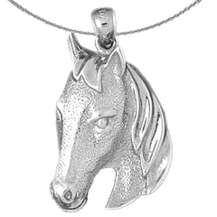 10K, 14K or 18K Gold Horse Head Pendant