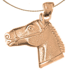 10K, 14K or 18K Gold Horse Head Pendant