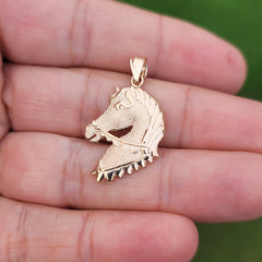 10K, 14K or 18K Gold Horse Head Pendant