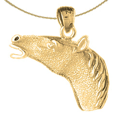 10K, 14K or 18K Gold Horse Head Pendant