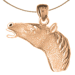 10K, 14K or 18K Gold Horse Head Pendant