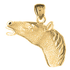10K, 14K or 18K Gold Horse Head Pendant