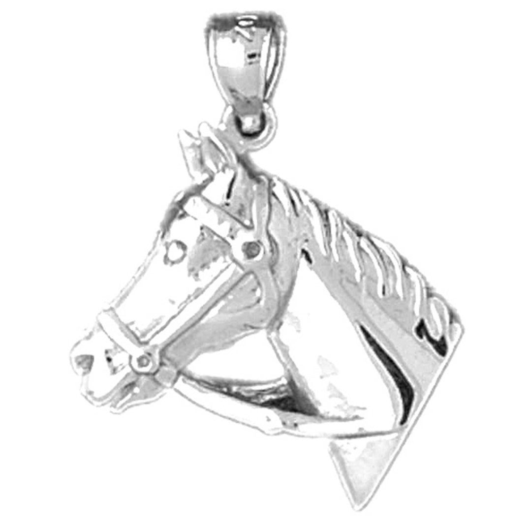 10K, 14K or 18K Gold Horse Head Pendant