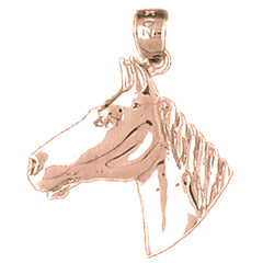 10K, 14K or 18K Gold Horse Head Pendant