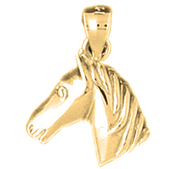 14K or 18K Gold Horse Head Pendant