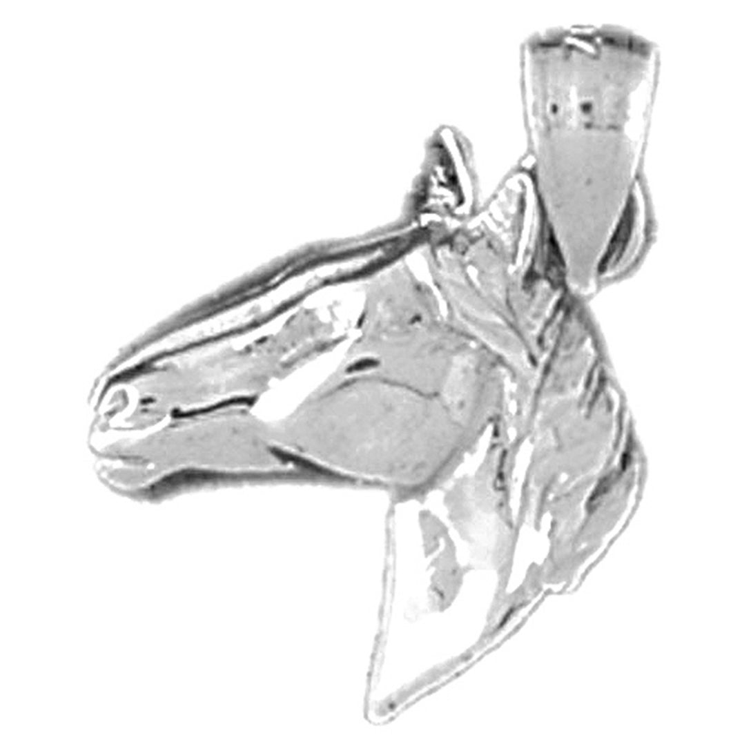10K, 14K or 18K Gold Horse Head Pendant