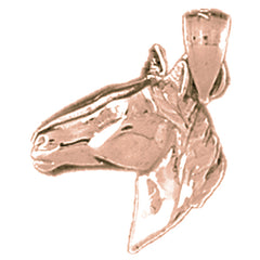 10K, 14K or 18K Gold Horse Head Pendant