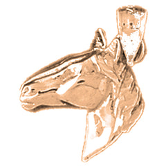 10K, 14K or 18K Gold Horse Head Pendant