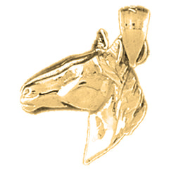 10K, 14K or 18K Gold Horse Head Pendant