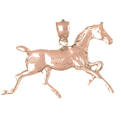 10K, 14K or 18K Gold Horse Pendant