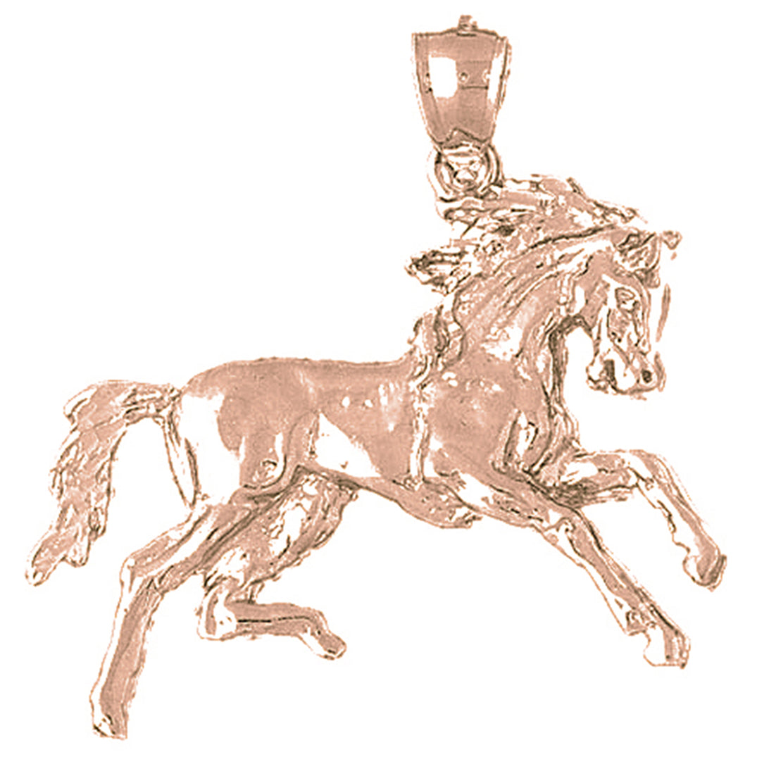 10K, 14K or 18K Gold Horse Pendant