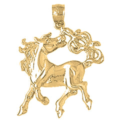 10K, 14K or 18K Gold Horse Pendant