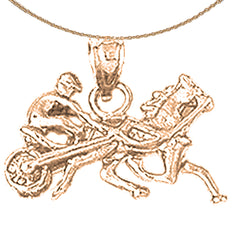 10K, 14K or 18K Gold Horse Pendant