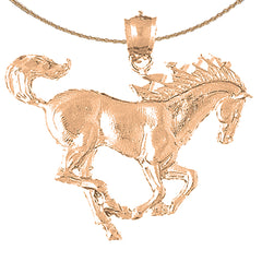 10K, 14K or 18K Gold Horse Pendant