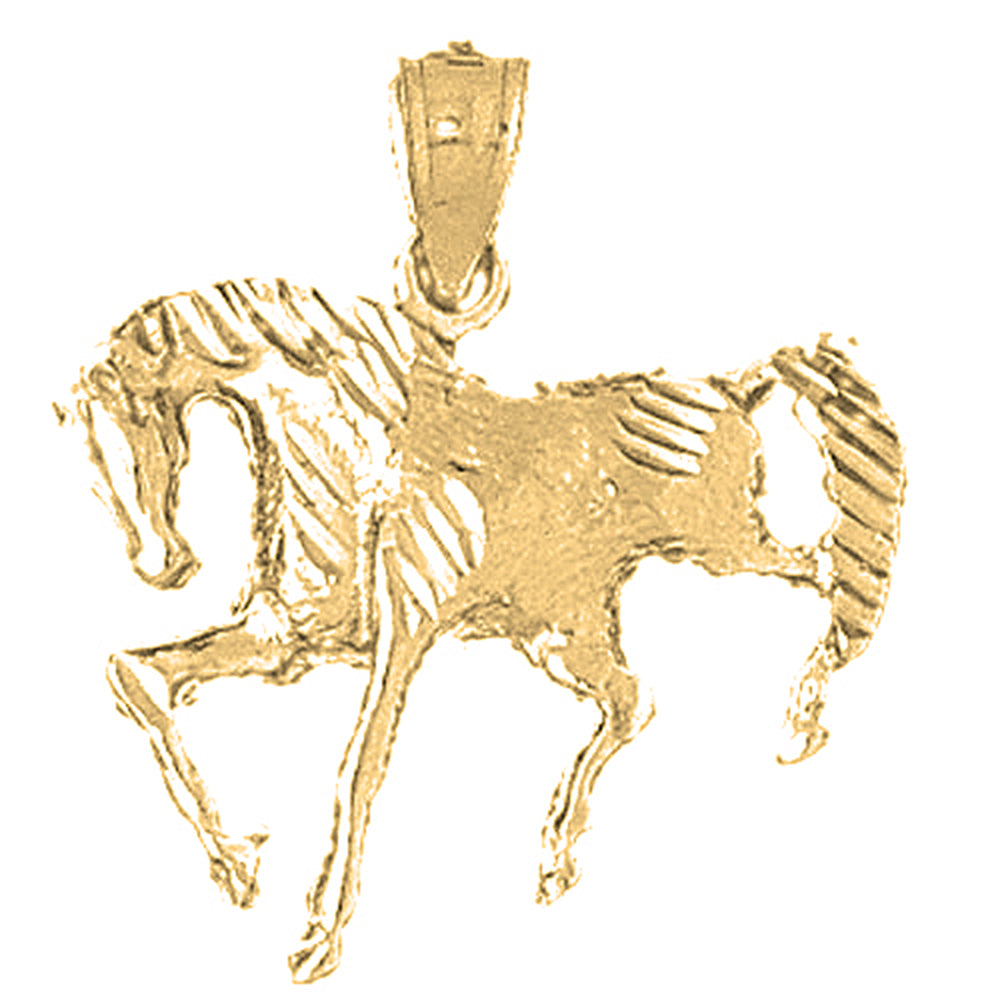 10K, 14K or 18K Gold Horse Pendant