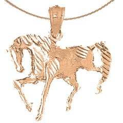 10K, 14K or 18K Gold Horse Pendant