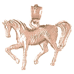 10K, 14K or 18K Gold Horse Pendant
